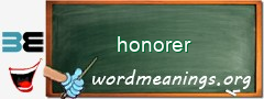 WordMeaning blackboard for honorer